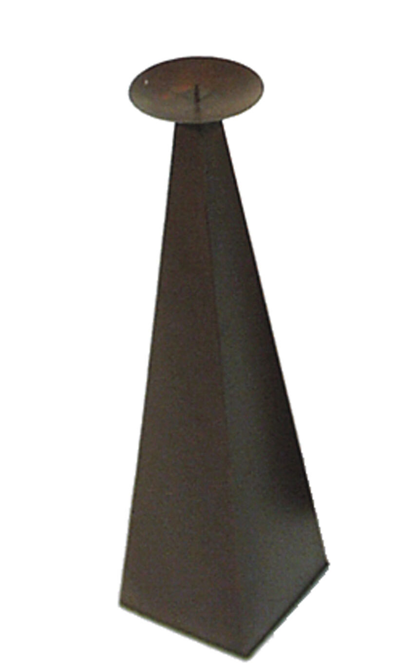 Candelabro pirámide óxido - 50cm