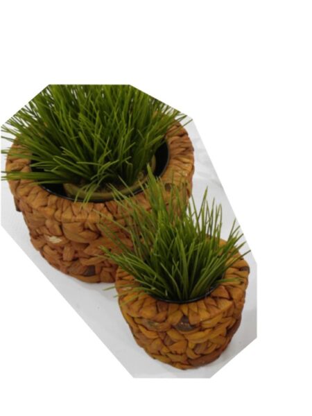 Macetero fibra trenzada - set 2 und.- Ø18/23x12cm