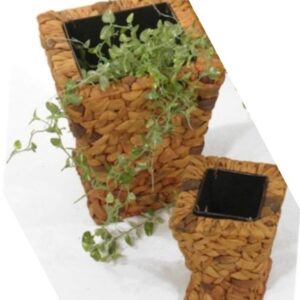 Maceta copa fibra natural - set 2 unid.-18/24x16cm