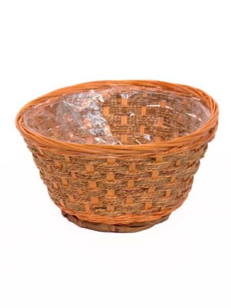 Cesta de mimbre claro natural - Ø22x10cm